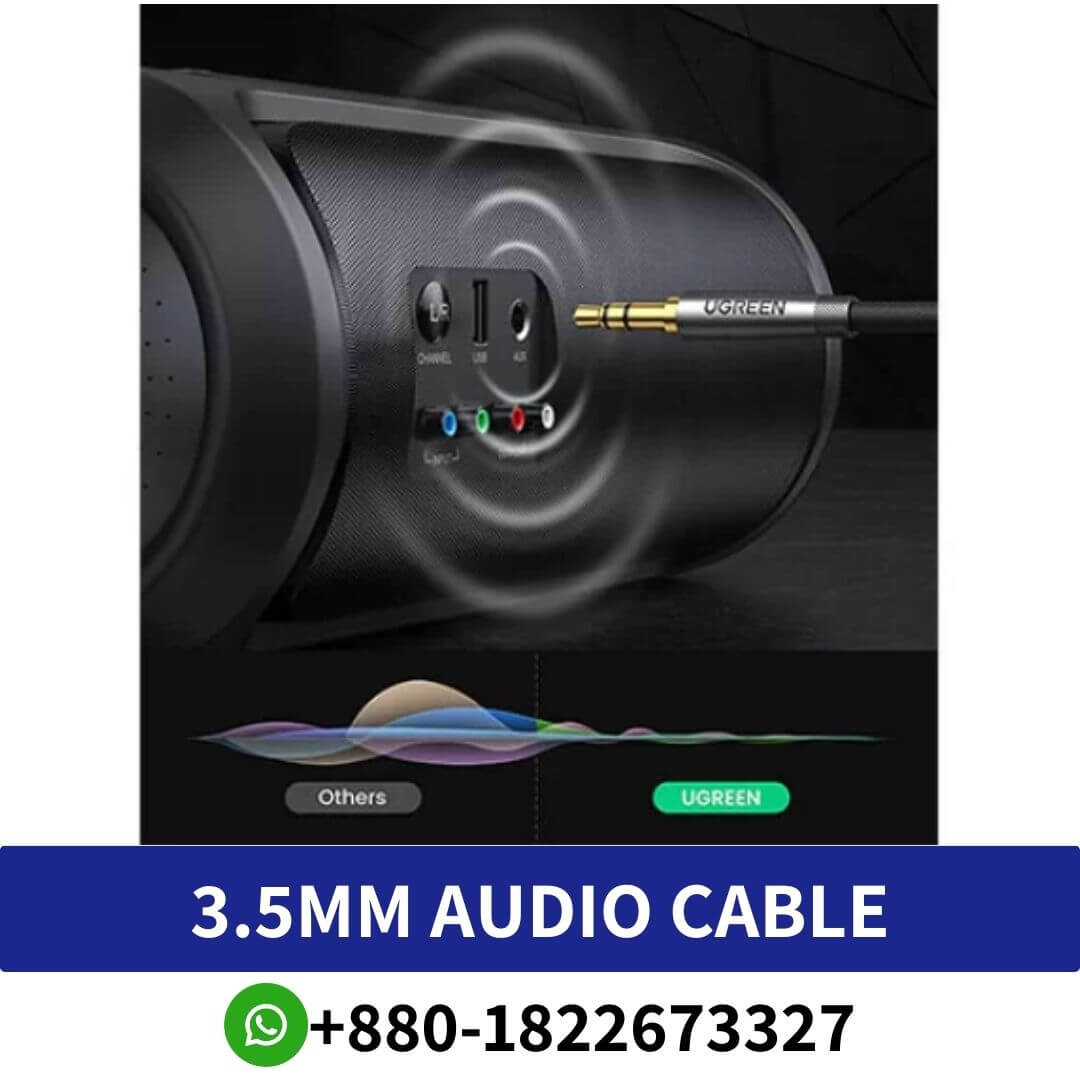 Best UGREEN 3x5mm Audio Cable Model-50355 Price in Bangladesh | 3x5mm Audio Cable Near me BD | 3x5mm Audio Cable in BD
