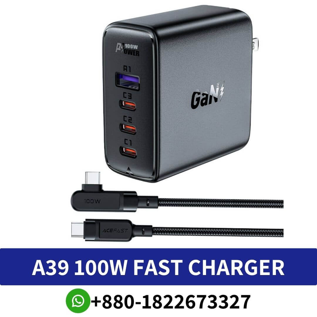Buy ACEFAST A39 USB 100W PD GaN Fast Charger in Bangladesh | A39 100W PD Fast Charger Near me BD, A39 100W PD Fast Charger in BD