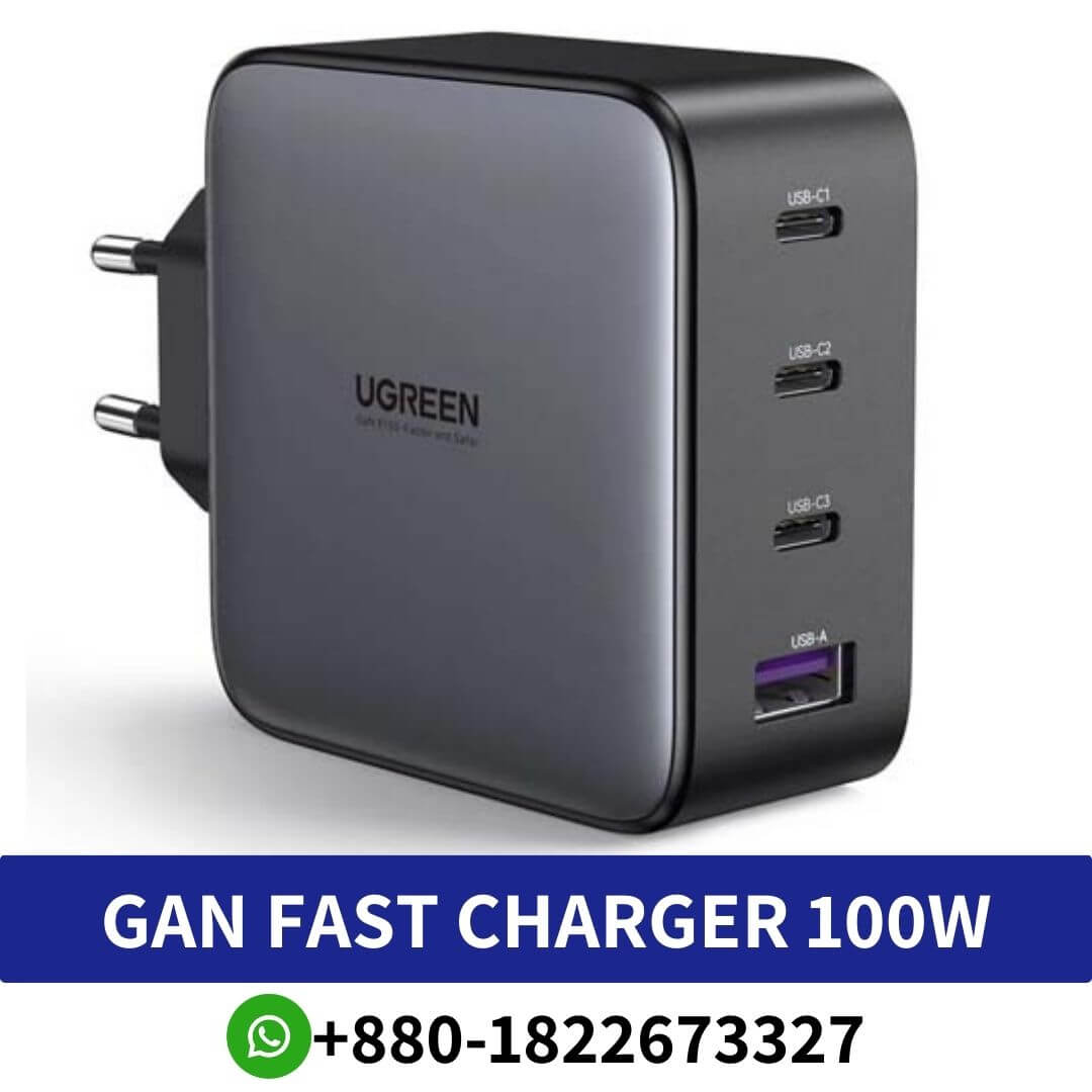 Buy UGREEN GaN Fast Charger 100W 2Pin Price in Bangladesh | GaN Fast Charger 100W Best Price in BD, GaN Fast Charger 100W in BD