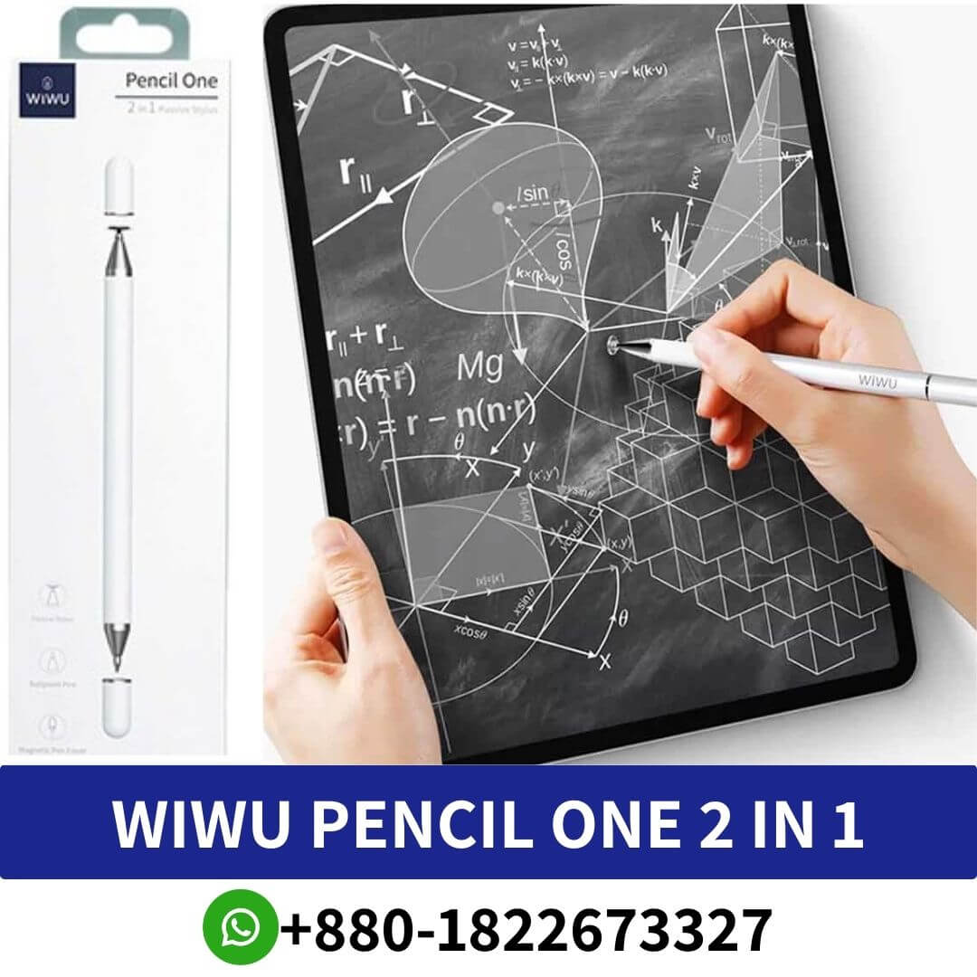 best WIWU Pencil One 2 in 1 Universal Stylus Pen for Smart Phone Tablet Writing Pen in Bangladesh