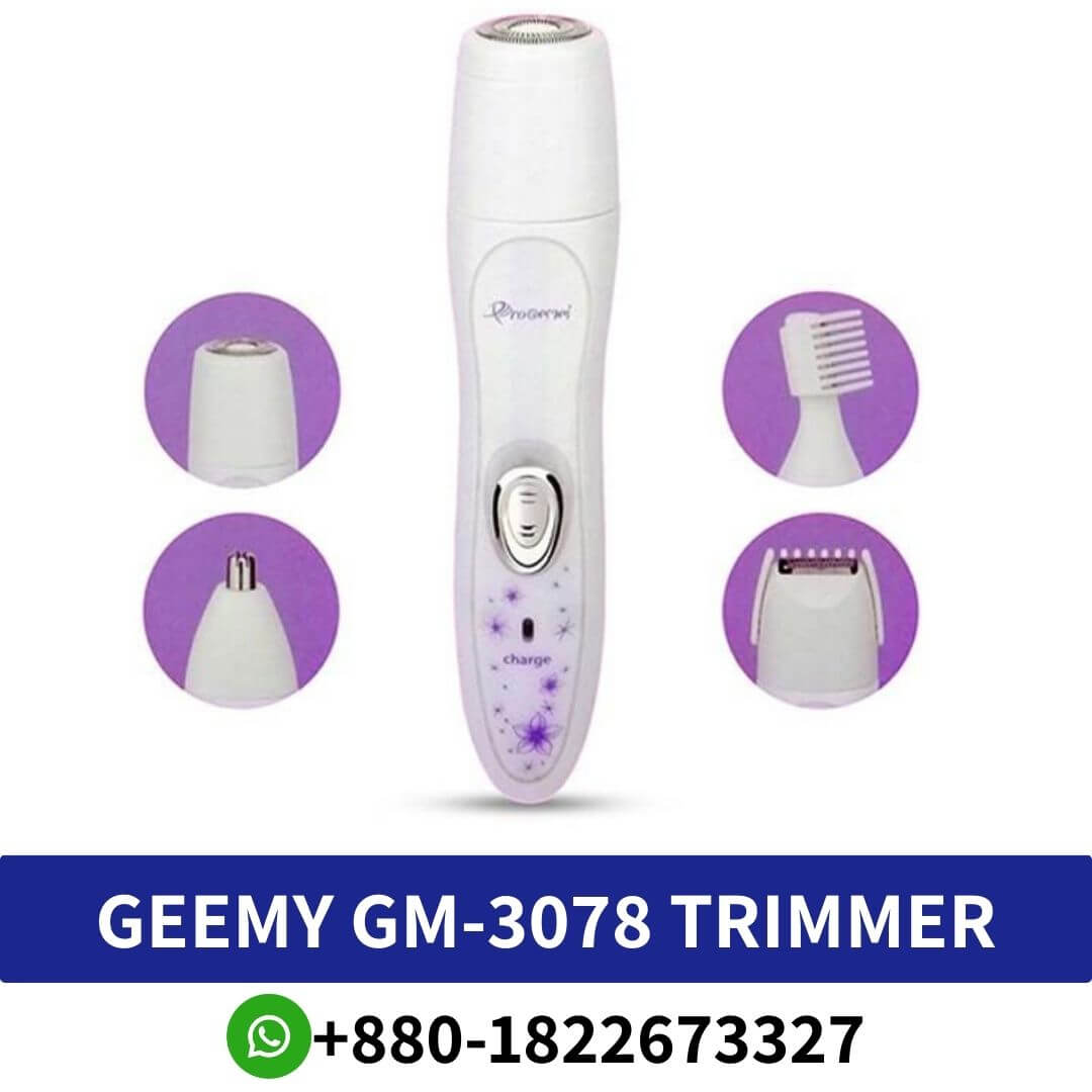 GEEMY GM-3078 4-In-1 Lady Shaver And Trimmer