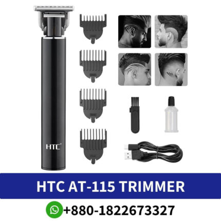 HTC AT-115 Electric USB Cordless Professional Hair Trimmer is professional-grade performance for achieving various hairstyles and lengths.