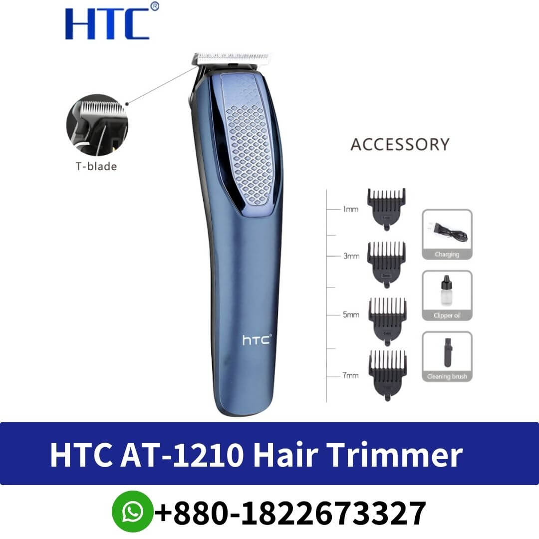 HTC AT-1210 Beard Trimmer And Hair Clipper For Men - For a well-groomed beard or a stylish