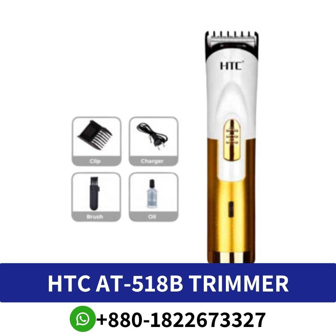 HTC AT-518B Rechargeable Hair Trimmer For Men perfect for achieving a polished and well-groomed look from the comfort of your home