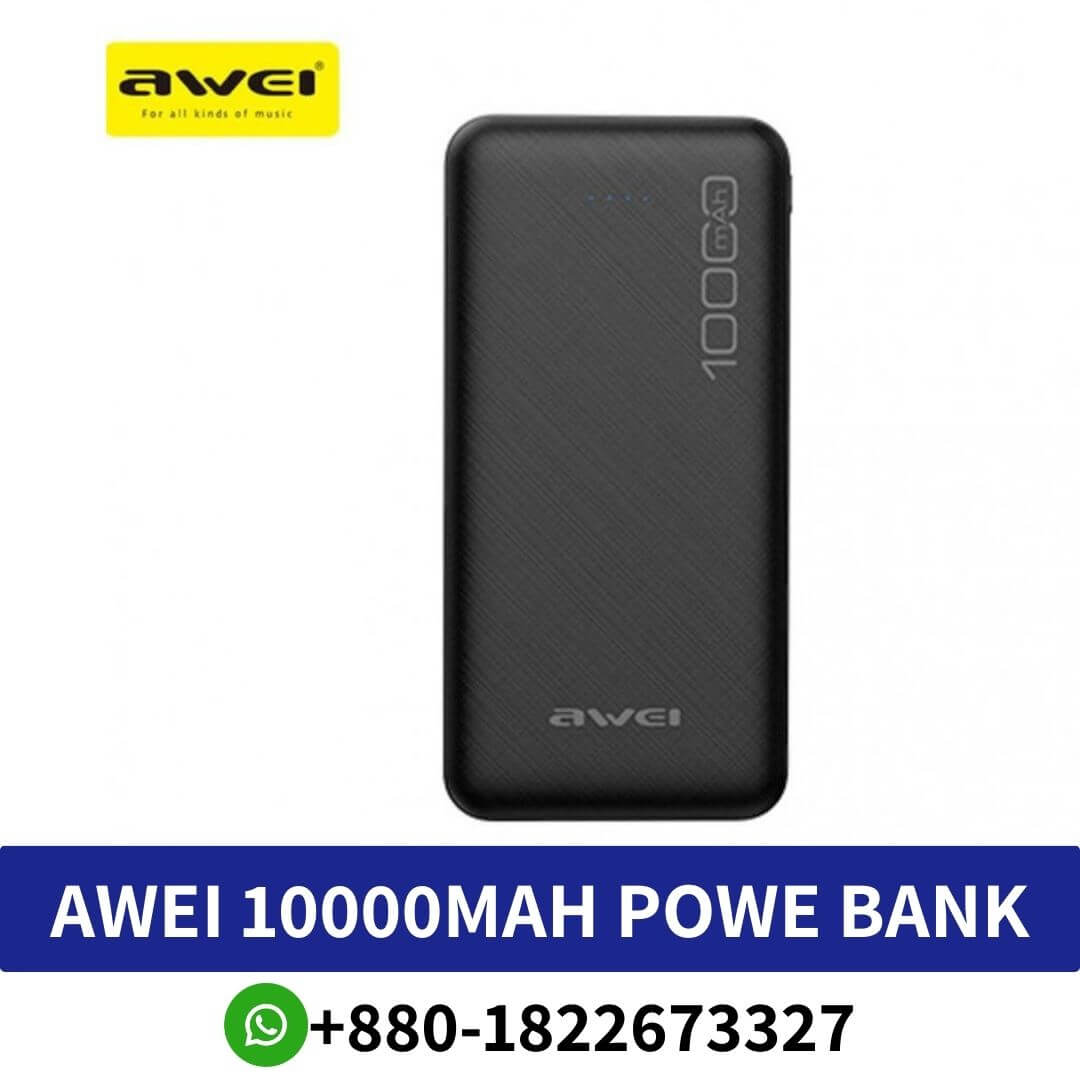AWEI P37K 10000mAh 2.1A Fast Charging Power Bank DC5v/2.1A high power and strong output, fully charged in an instant! Satisfied for one day.