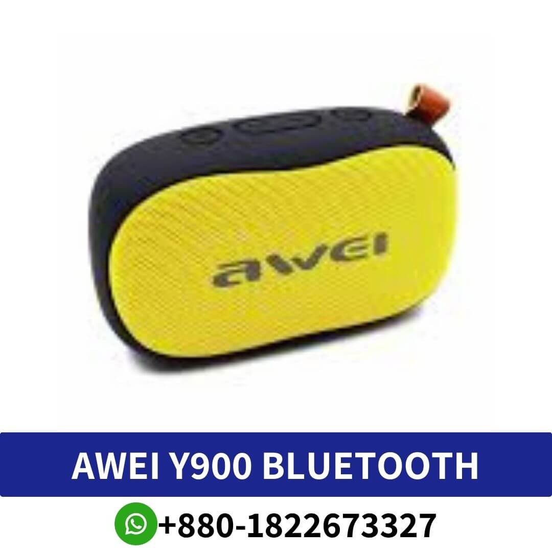AWEI Y900 Mini Portable Wireless Bluetooth Speaker microphone, answer or hang up phone call easily, more convenient while driving, cooking,