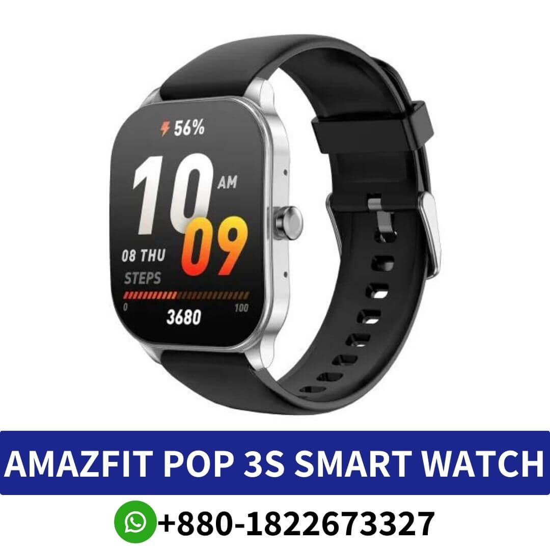 AMAZFIT Pop 3S Bluetooth Calling Smart Watch AMOLED & supports many languages and is compatible with iOS and Android