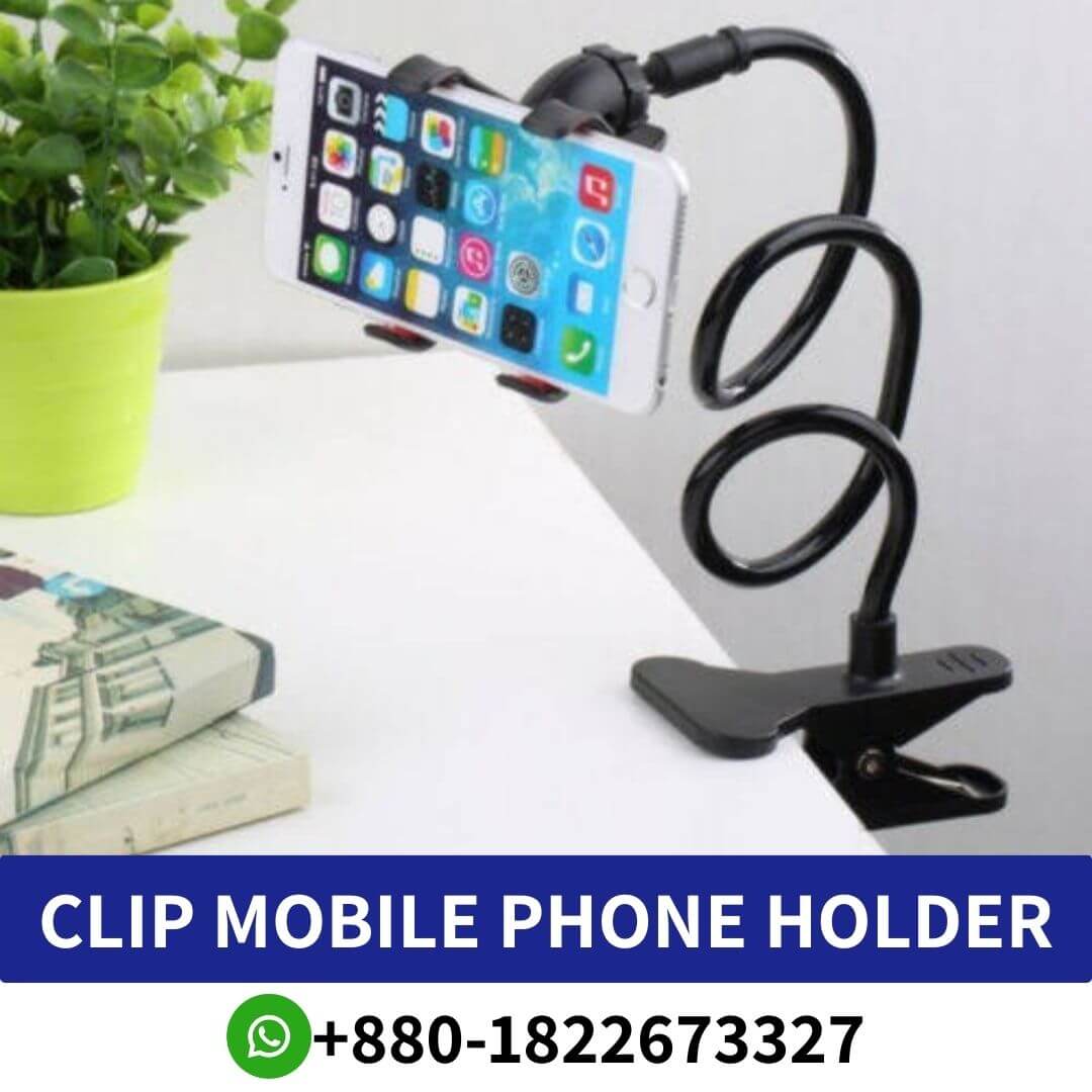 Best Flexible 360 Car Accessories Mobile Holder Price in BD - Clip stand holder in Bangladesh - Phone clip holder in BD - Shop near me stand holder