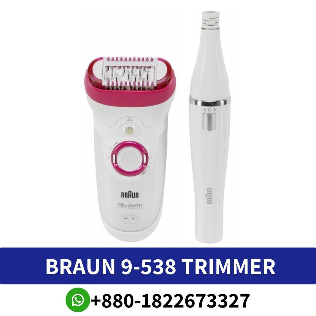 BRAUN Silk-Epil 9 9-538 Wet And Dry Epilator 100 percent waterproof, comfortably use in bath or shower dermatologically recommended