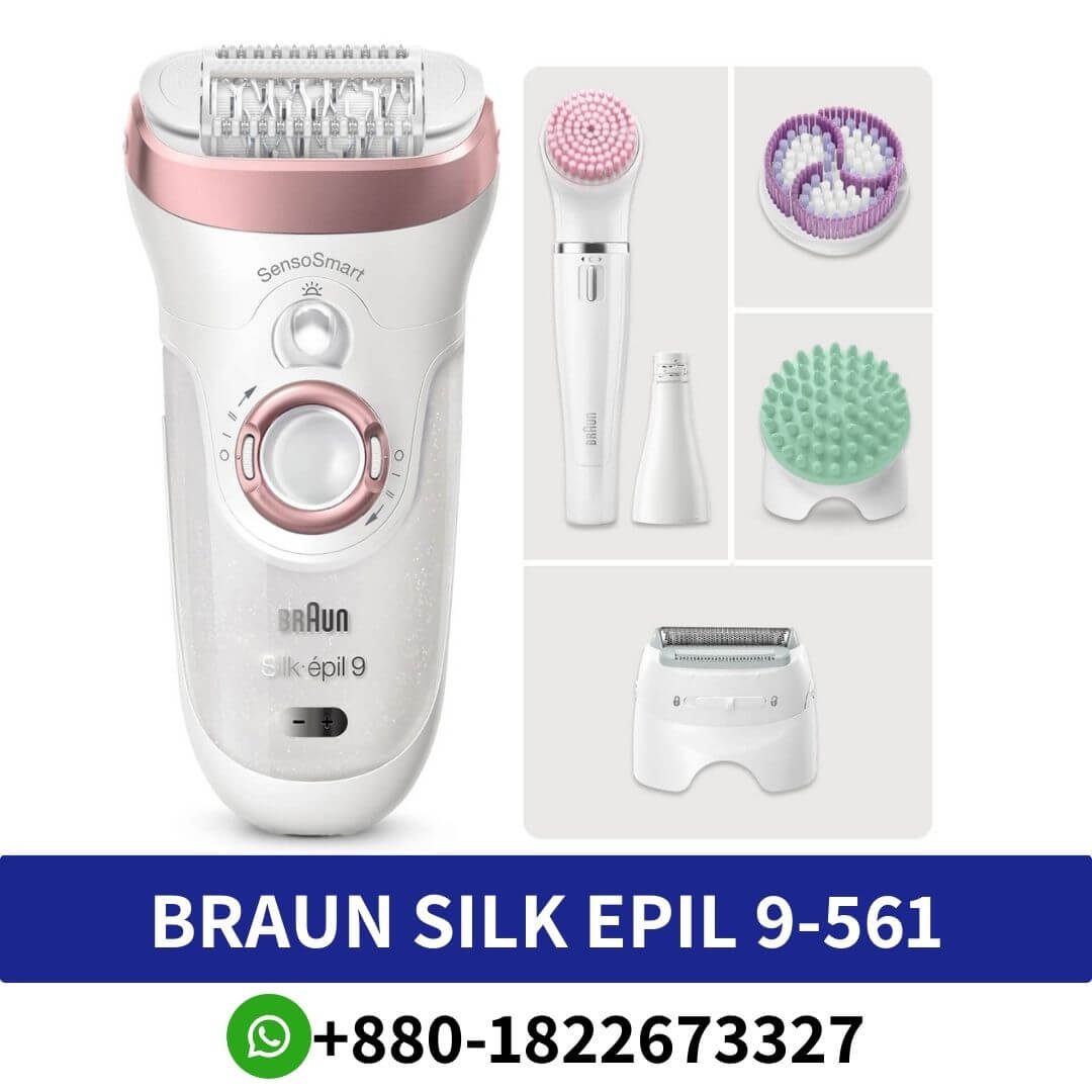 BRAUN Silk Epil 9-561 Epilation For Women hair in one stroke for a faster epilation. A standard of epilation so you can enjoy long-lasting