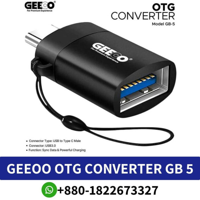 GEEOO OTG Converter Plug & Play GB-5 Crafted with the utmost precision, this high-quality device is designed to meet your diverse connectivity needs.