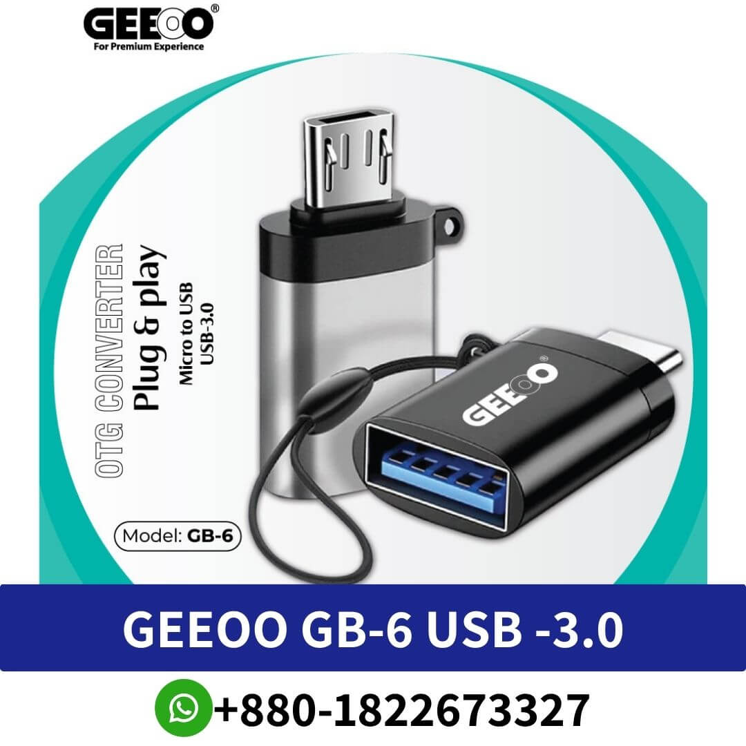 GEEOO GB-6 Micro USB OTG Converter Plug & Play Price In BD is a cutting-edge accessory designed to improve your smartphone experience.