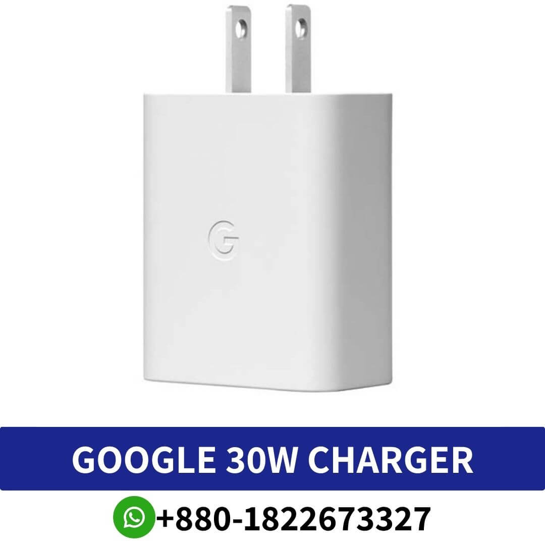 Google 30W Type-C Charger power adapter with cable, google 30w charger price in bangladesh, Google 30W Type-C Charger - Fast Charging Pixel Phone, Google 30W USB-C Power Adapter,