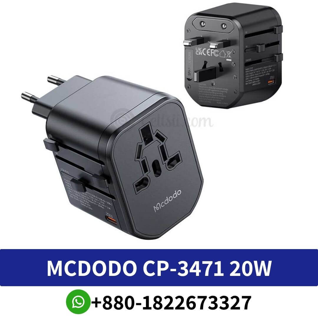 MCDODO CP-3471 PD 20W Fast Charger Universal Travel with dual USB Ports, mcdodo universal travel charger with dual usb ports, Mcdodo CH-831 20W Mini PD Charger , Mcdodo CP-3471 PD 20W,