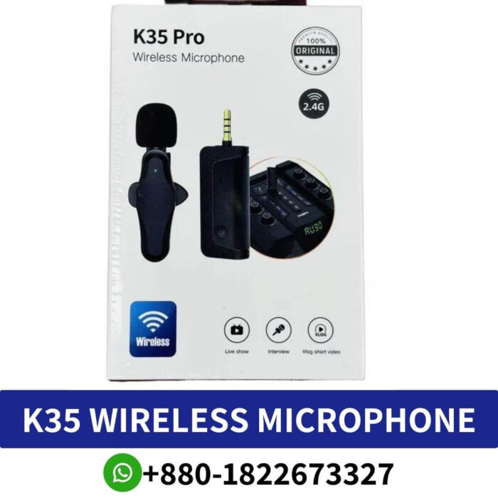 k35 Dual Wireless Microphone Price In Bangladesh, k35 pro wireless microphone price in bangladesh, k35 dual wireless microphone, k35 wireless microphone setup, k35 pro wireless microphone, K35 Pro Dual Mic Wireless Lavalier Microphone, K35 Dual Mic Wireless Microphone price in bangladesh, K35 Wireless Microphone for 3.5mm Supported Devices, k35 wireless microphone for 3.5mm supported devices (1:1),