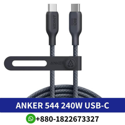 Anker 544 240W USB-C to USB-C Bio Based Cable 6ft Price In Bangladesh, Anker 543 USB C to USB C 240W Cable Price In BD, 544 USB C Cable (100W 6ft) Type C to Type C Cable A80F2, Anker USB C to C Cable (240W 6ft) Charging Cable, Anker USB-C To USB-C Cable (6 ft, 240W, Bio-Braided), Anker 544 Bio-Braided 240W USB C to C Charger Cable,