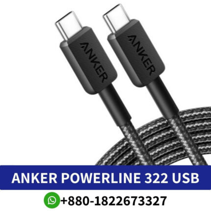Anker Powerline 322 USB C To USB C Cable (3ft Braided) A81F5H11 Price In Bangladesh, anker powerline 322 usb c to usb c cable (3ft braided), anker powerline 322 usb c to usb c cable Price In BD, Anker Powerline 322 USB C To USB C Cable (3ft Braided) Price In BD, Anker Powerline 322 USB C Price In BD,
