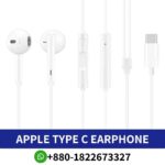 Apple Type C Earphone_ Ergonomic design, high-quality sound, built-in remote, sweat-resistant, music playback control, designed for comfort