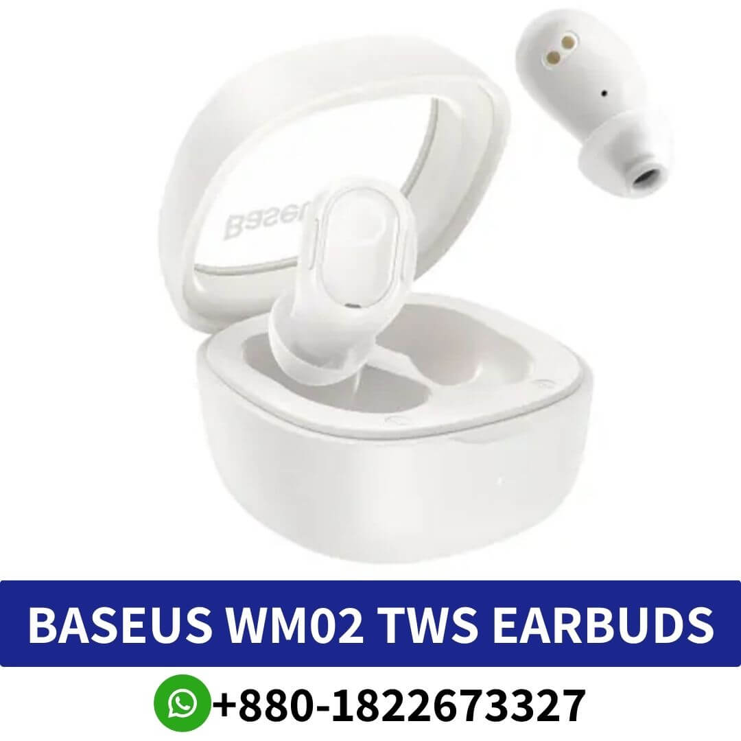 BASEUS WM02_ True Wireless Earphones with long battery life, Type-C charging, and compatible with most devices.BASEUS WM02 shop near me