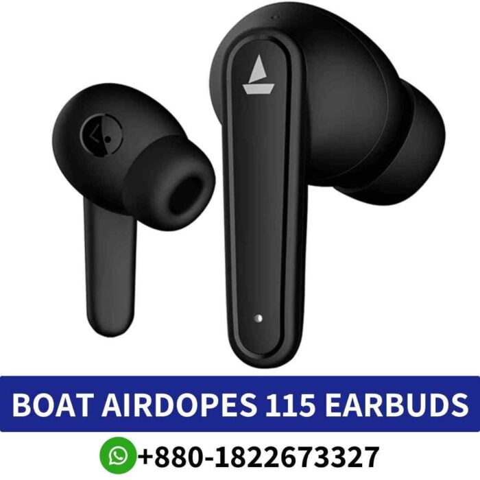 BOAT Airdopes 115 Enjoy wireless audio freedom with crystal-clear calls and immersive sound. BOAT Airdopes-wireless-earbuds shop near me