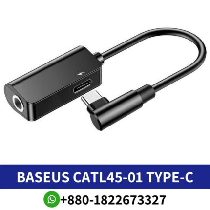 Baseus CATL45-01 Type-C to C & 3.5mm jack L45 Black Price In Bangladesh, Baseus Audio Converter Type-C to C & 3.5mm jack L45 , Baseus Adapter USB-C Male to Dual 3.5mm Audio Female Jack and Female Charging Type C , Baseus L45 Type C to Type C & 3.5mm jack Audio Converter, 1A, 12cm (CATL45-01) black, Baseus L45 Audio Adapter USB-C to Mini Jack 3.5mm, Baseus Type-C to C & 3.5mm jack L45 Black (CATL45-01),