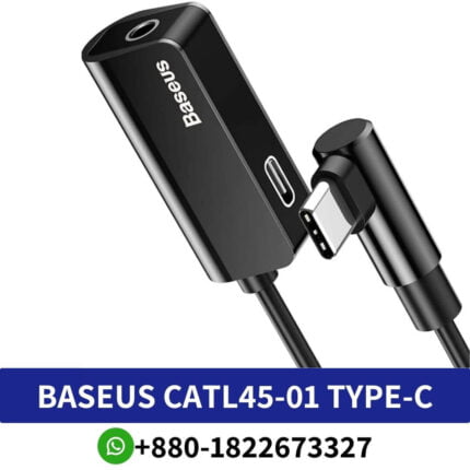 Baseus CATL45-01 Type-C to C & 3.5mm jack L45 Black Price In Bangladesh, Baseus Audio Converter Type-C to C & 3.5mm jack L45 , Baseus Adapter USB-C Male to Dual 3.5mm Audio Female Jack and Female Charging Type C , Baseus L45 Type C to Type C & 3.5mm jack Audio Converter, 1A, 12cm (CATL45-01) black, Baseus L45 Audio Adapter USB-C to Mini Jack 3.5mm, Baseus Type-C to C & 3.5mm jack L45 Black (CATL45-01),