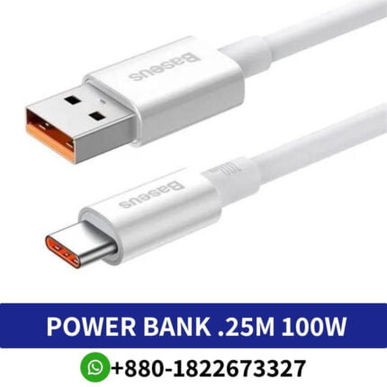 Baseus Cable For Power Bank .25m 100W Superior Series Fast Charging Data Cable USB to Type-C White Price In Bangladesh, Baseus Cable For Power Bank, Baseus Cable For Power Bank .25m 100W Superior Series Fast Charging, Baseus Cable For Power Bank .25m 100W Superio, Baseus Cable For Power Bank .25m, Baseus Cable For Power Bank .25m 100W,