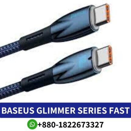 Baseus Glimmer Series Fast Charging Data Cable Type-C to Type-C 100W 2m Blue Price In Bangladesh, Baseus Glimmer Series Fast Charging Data Cable, Baseus Glimmer Series Fast Charging Data Cable Type-C, Baseus Glimmer Series Fast Charging Data Cable USB to, Baseus Glimmer Series Fast Charging Data Price In BD,