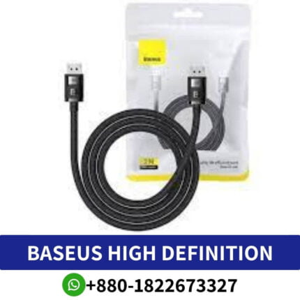 Baseus High Definition Series Displayport 8K to Displayport 8K Cable 2m Price In Bangladesh, Baseus High Definition Series 8K to 8K 2m DisplayPort Cable (B00633706111-02) - Black Price In BD, Baseus High Definition Series Displayport 8K to Displayport 8K Cable 2m Cluster , Baseus High Definition Series Displayport 8K , Baseus High Definition Series DisplayPort Cable best,