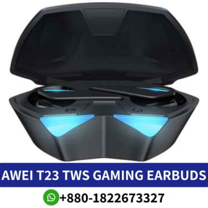 Best AWEI T23-TWS _Experience wireless freedom with Awei T23 earbuds, featuring Bluetooth 5.3, IPX6 waterproofing, and extended playtime