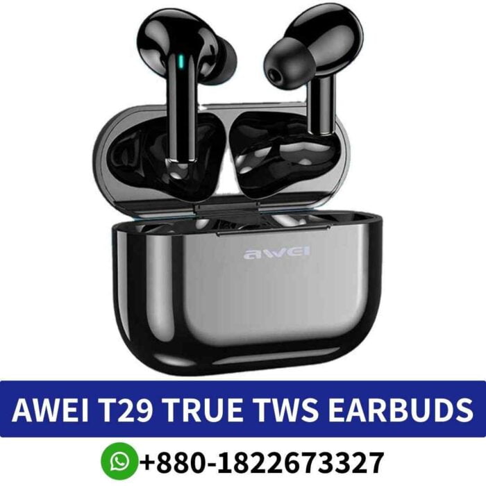 Best AWEI T29_ V5.0 Bluetooth earbuds with 6mm drivers, long battery life, charging case, and stable connectivity for active lifestyles shop near me (2)