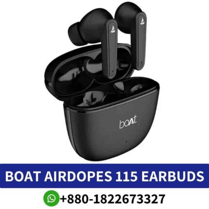 Best BOAT Airdopes 115 Enjoy wireless audio freedom with crystal-clear calls and immersive sound. BOAT Airdopes-wireless-earbuds shop near me