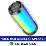 Best HOCO HC8 Compact Bluetooth speaker with powerful sound, versatile connectivity, and 360° LED ambient lighting for ambiance, speaker-in-bd