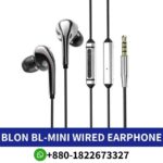 Best Hoco ES64_ Bluetooth headset with microphone, 30-hour battery life, and sleek black design. wired earphones mic shop in Bangladesh