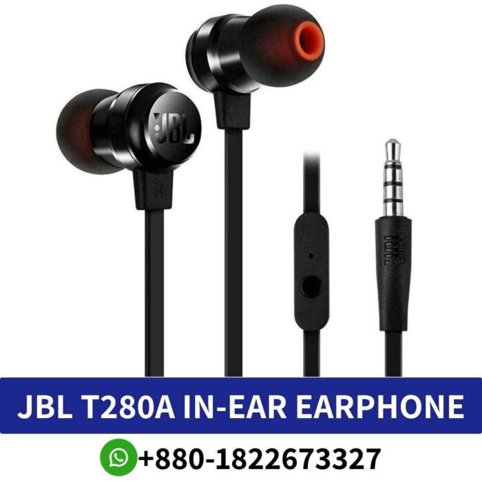 Best JBL T280A Headphones Deliver Balanced Sound with A Frequency Response of 20 Hz - 22KHz. JBL T280A Earphone shop in Bangladesh