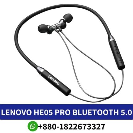 Best LENOVO HE05 Pro True Wireless Earbuds, featuring active noise-cancellation and Bluetooth 5.0. Lenovo He05 Bluetooth Headphones Price in Bd