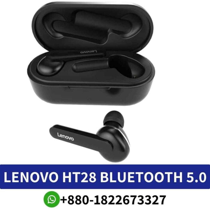 Best Lenovo Ht28 Earbuds True Wireless With Active Noise Cancellation, Dynamic Sound, Waterproof Design, And Convenient Bluetooth 5.0 Connectivity