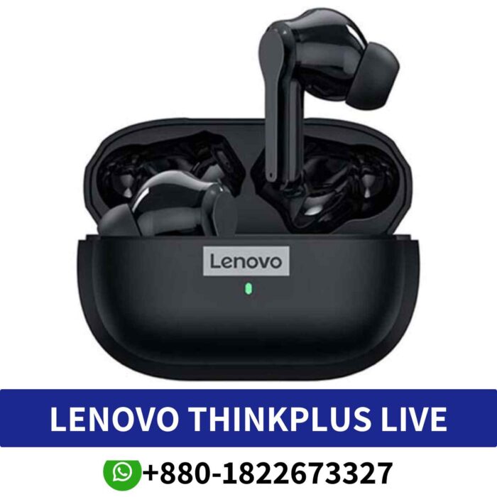 Best LENOVO LP1S_ Dynamic in-ear headset with Bluetooth 5.0, active noise cancellation, and waterproof design. lenovo lp1s in-ear headset shop in BD