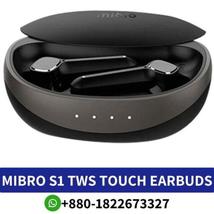 Best Mibro S1-TWS_ Half-in-ear design, Bluetooth 5.3, IPX5 sweatproof, 4-5 hours playback, microphone included. S1-Tws-Earbuds Shop in Bd