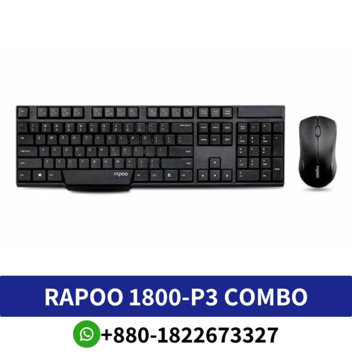 Best RAPOO 1800-P3 2.4G Wireless Keyboard and Mouse