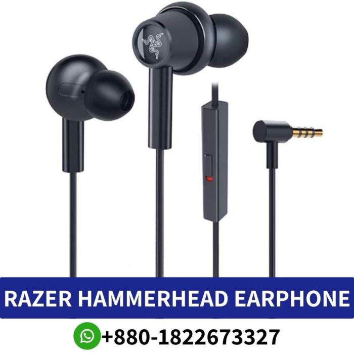 Best Razer Hammerhead Duo Wired Earphones_ Designed for immersive gaming with in-ear form factor and wired connectivity.Hammerhead shop in bd