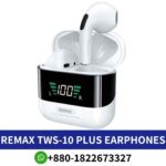 Best Remax TWS-10 Plus_ Advanced wireless earbuds with auto-pairing, clear sound, and compact design for convenient on-the-go use shop in bd