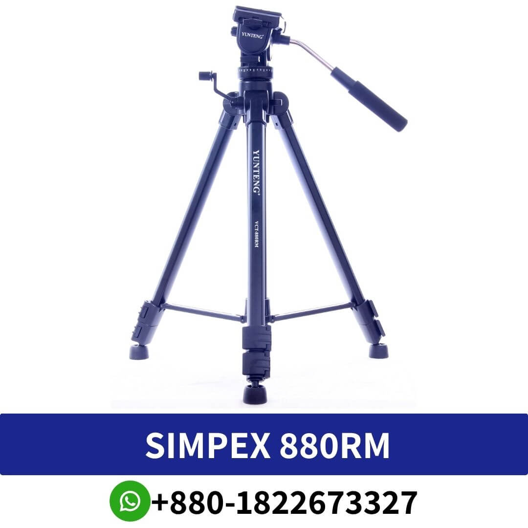 Best SIMPEX 880RM Tripod Simpex Camera Stand Price in BD-best travel camera tripod stand price in Bangladesh-mobile camera tripod shop in BD