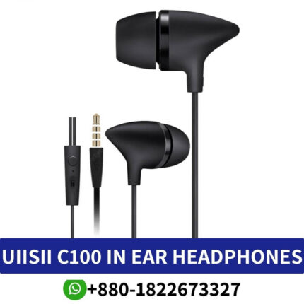 Best Uiisii C100_ In-ear headphones with microphone, balanced sound, and comfortable fit.,Uiisii C100 in-Ear-Headphones Shop near me