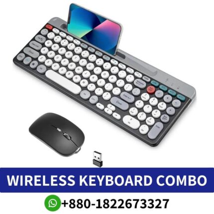 Best Wireless Keyboard and Mouse Combo with Phone Tablet Holder