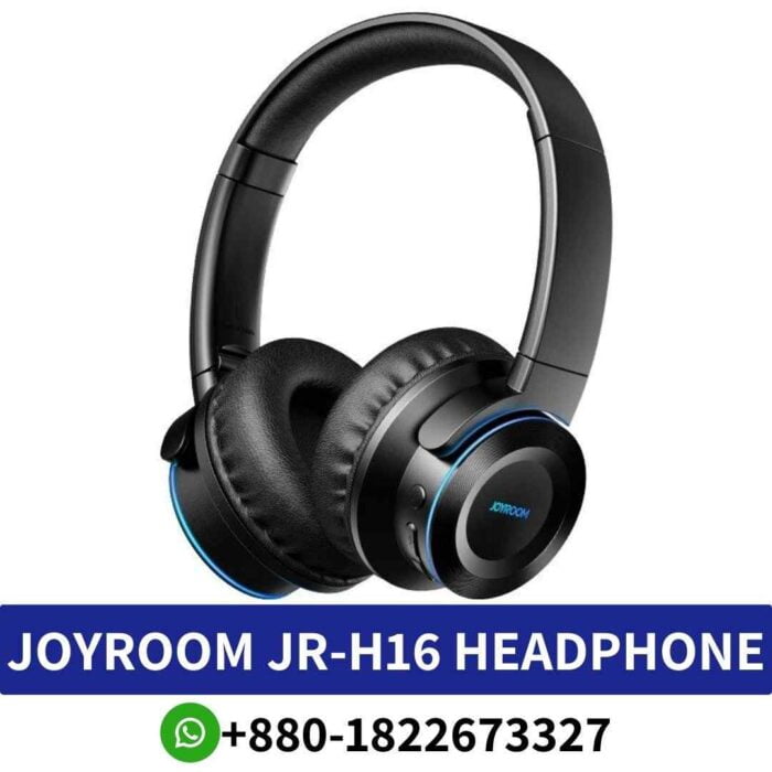 Best _JOYROOM JR-H16_ BT 5.0 Headset with 38.5h Music, 25h Talk Time, 1000m Ah Battery._ Joyroom Jr-H16 -Bluetooth-Headphone Shop in Bd