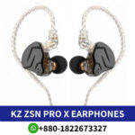 Best _KZ ZSN Pro X_ Hybrid drivers, 25 ohm resistance, 112 dB sensitivity, wide frequency range._ KZ ZSN Pro X Earphone shop in Bangladesh