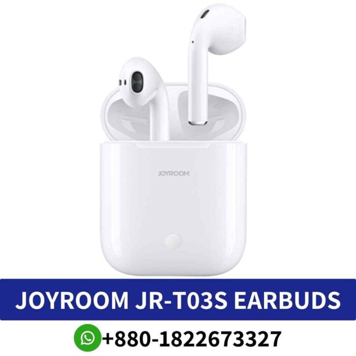 Best_Joyroom JR-T03S_ Wireless in-ear headphones with dynamic sound, volume control, built-in microphone, water-resistant design in black or white