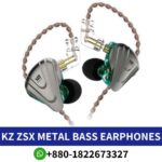 Best_KZ ZSX_ Versatile in-ear earphones with 5BA+1DD hybrid drivers, wide frequency range._ KZ ZSX metal-Bass-Hifi-Earphones shop in bd