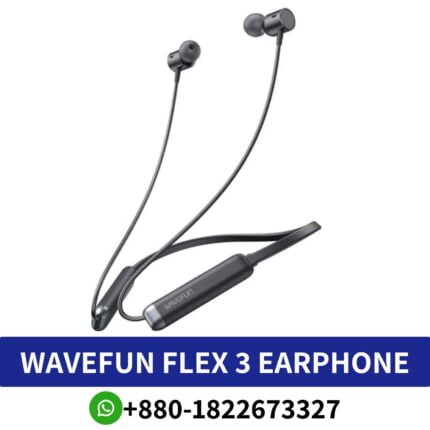 Best_WAVEFUN FLEX 3_ Bluetooth 5.0, IPX5, Magnetic Suction, 30H Playback, CVC 8.0 Noise Cancelling.Wavefun Flex 3-noise-earphone shop in Bd